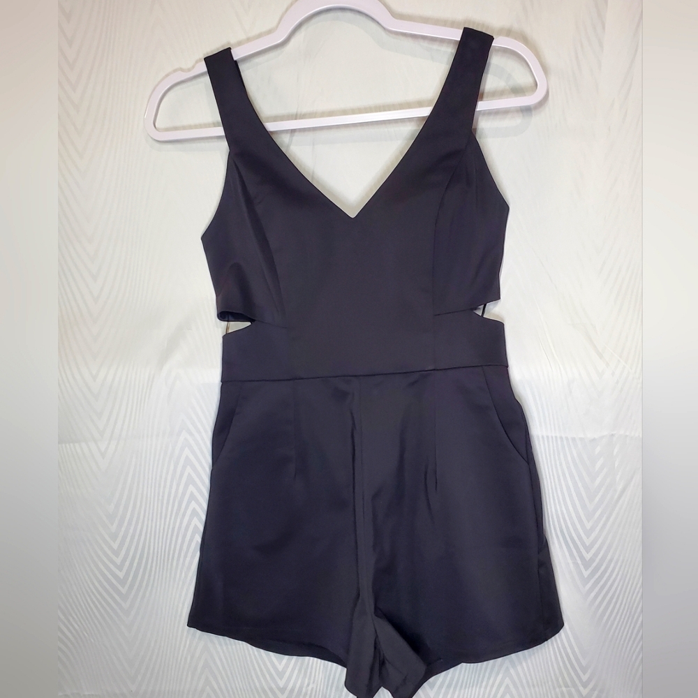 ALOT Black Mini Bodycon Black Romper Size 10
